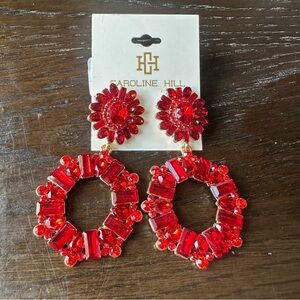 Vibrant Red Textured Hair Scrunchies